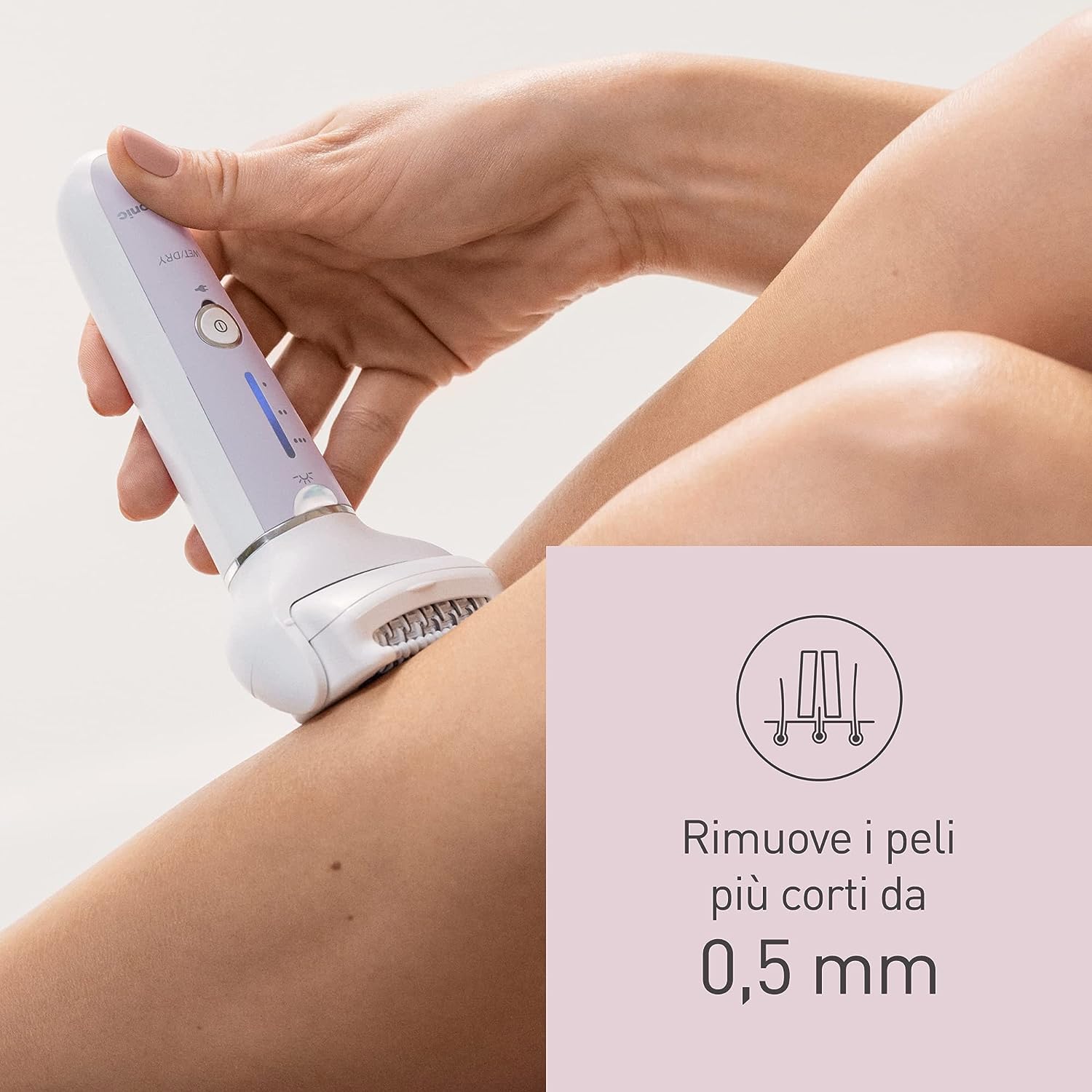 Panasonic ESEY30V503 Epilatore Wet&dry 60pinze 3pz Lilla