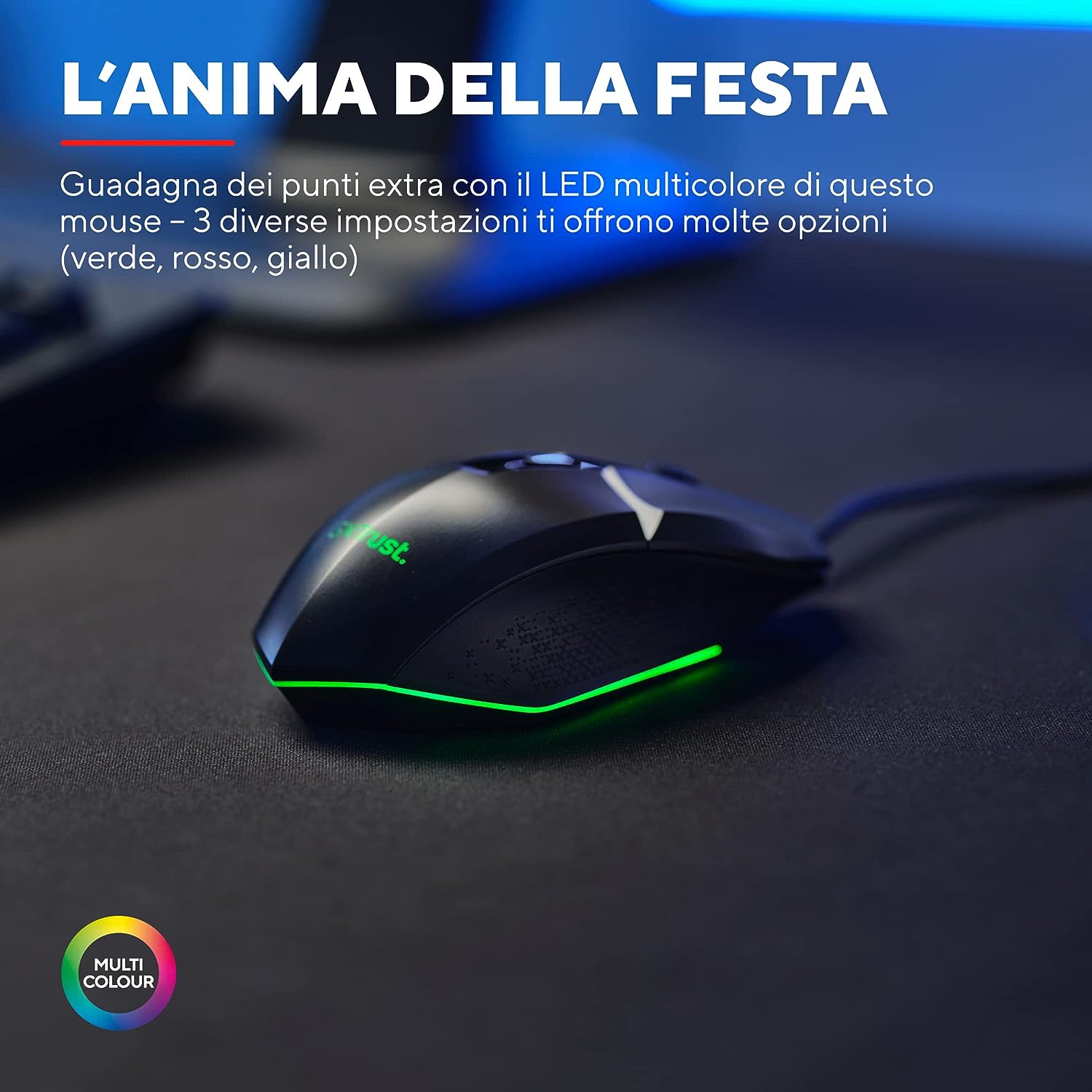 Trust Gaming GXT 109 FeloxMouse da gaming illuminato Nero