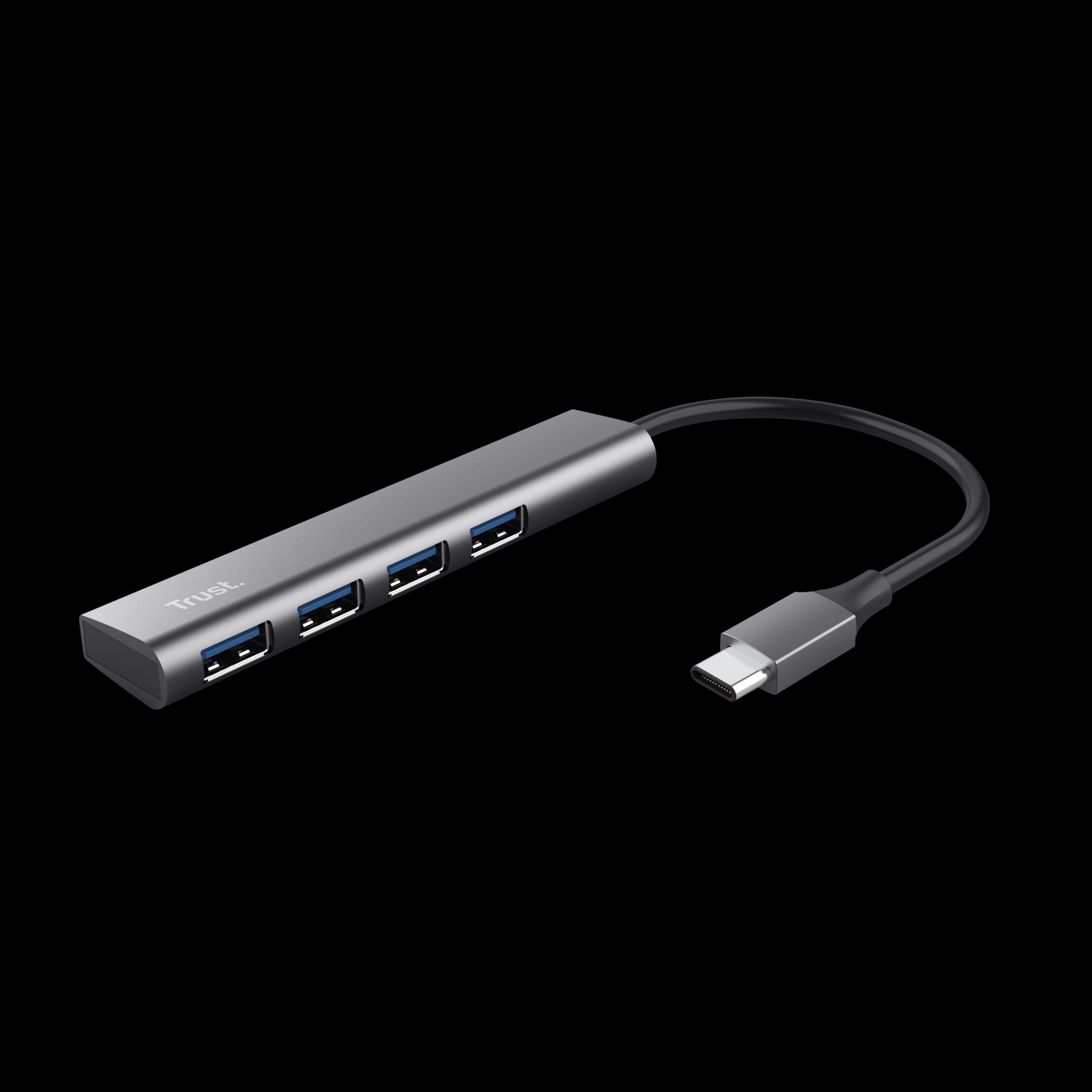 Trust Halyx Hub da USB-C a USB-A 3.2 Gen1 4 porte Grigio