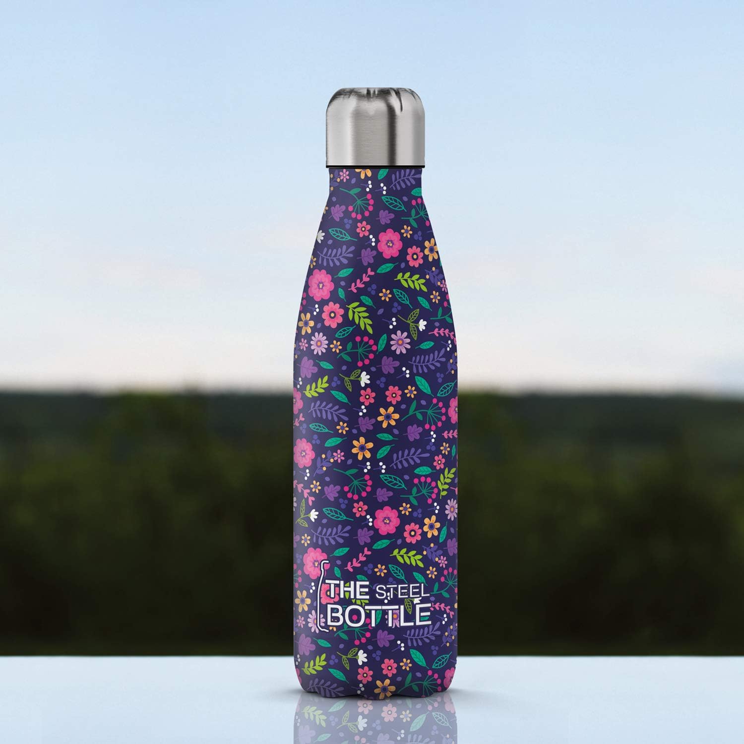 The Steel Bottle #5 Cartoon Flowers Bottiglia Termica 500ml