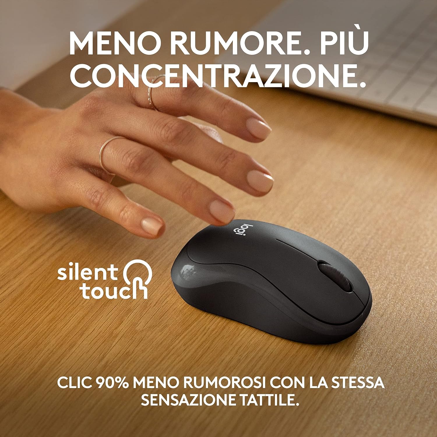 Logitech 910007119 Mouse Wireless Silenzioso M240 Graphite
