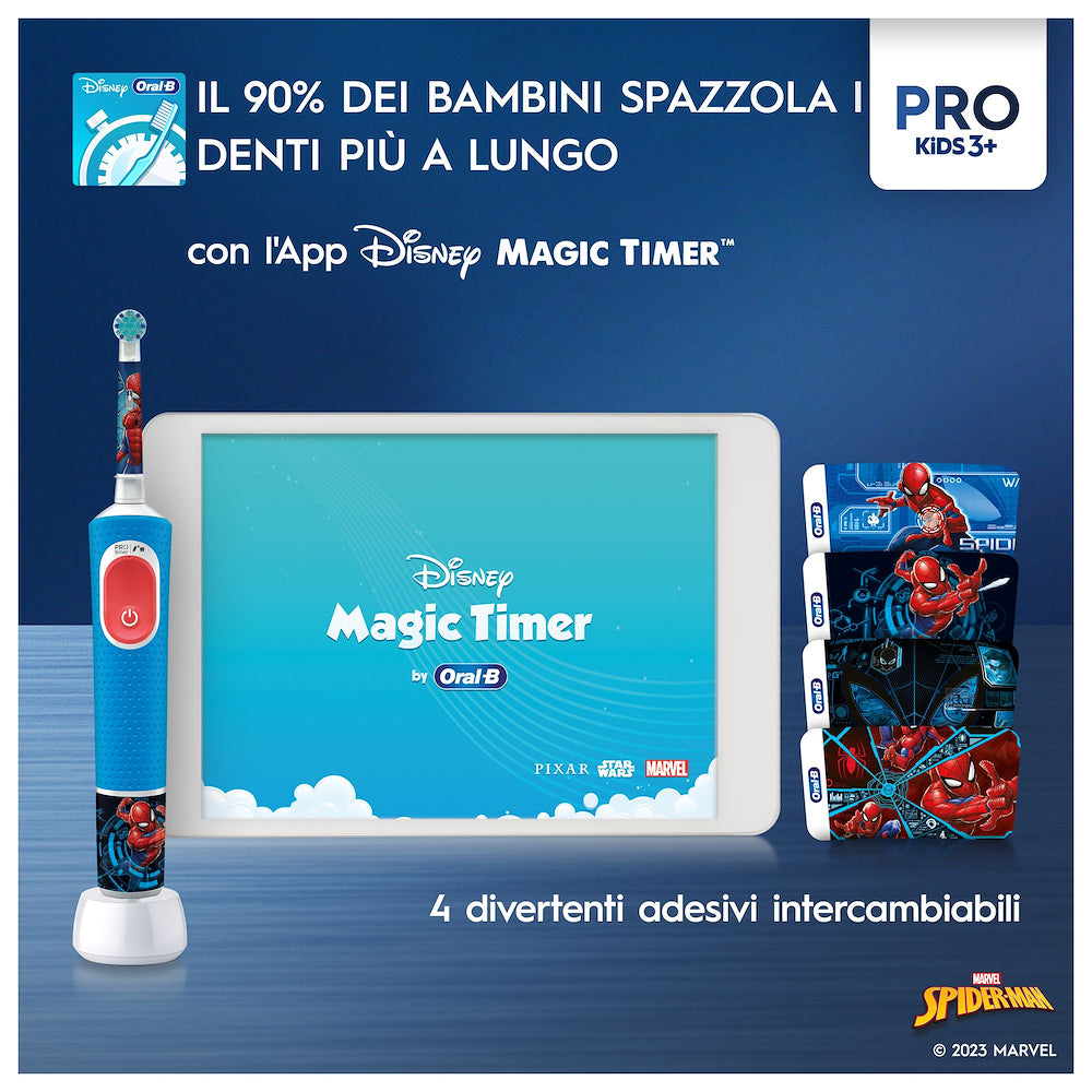 Oral-b VITALITYPROSPIDERMAN Spazz.elett.2d C/2 Testine Kids Spider-man