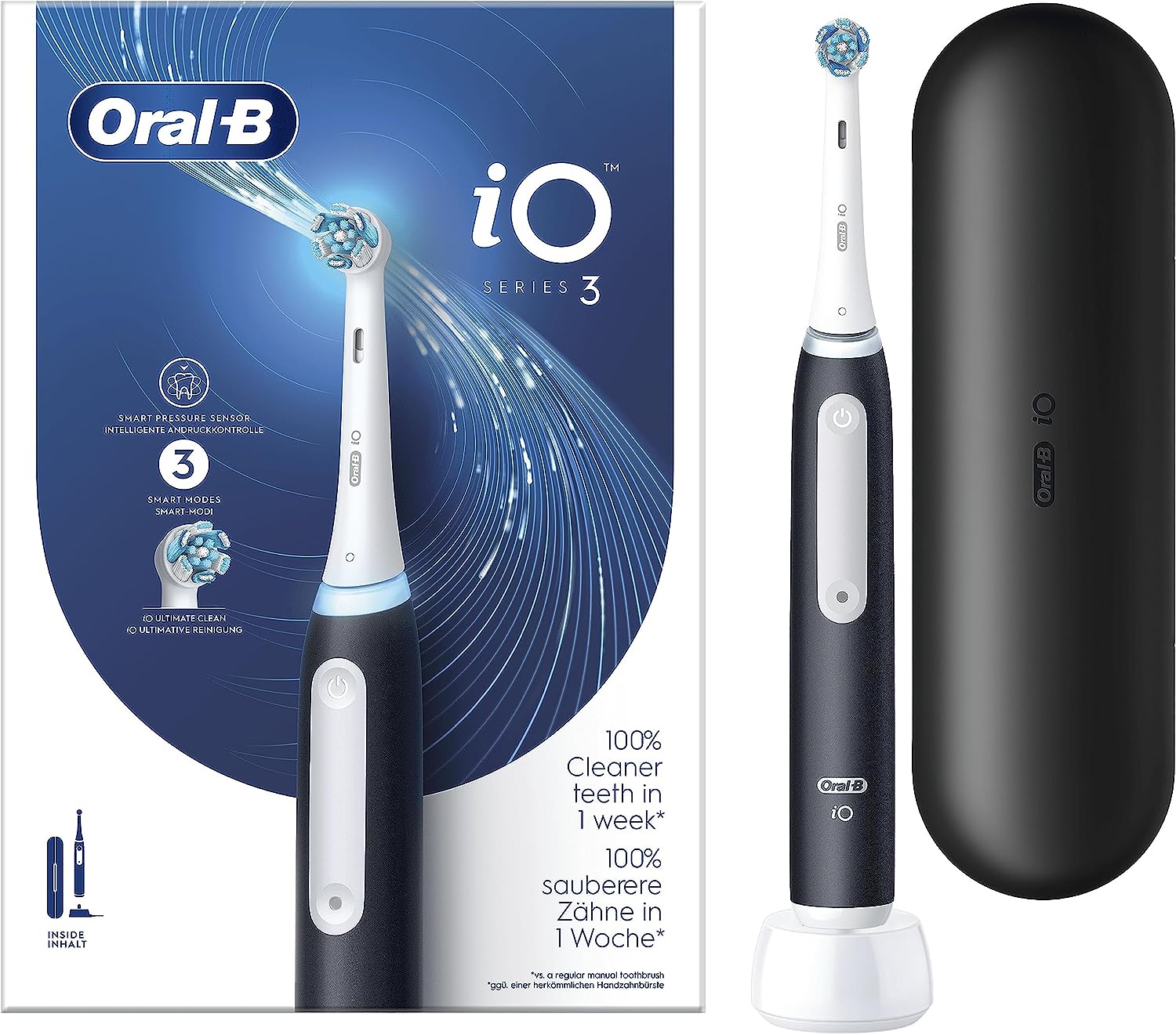 Oral-b IO3BLACK Spazz.elett. C/travel Case Black