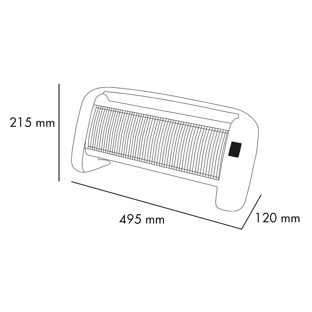 Argo BETSY Stufa Al Quarzo 1200w 2liv.pot. 2elementi Bianco