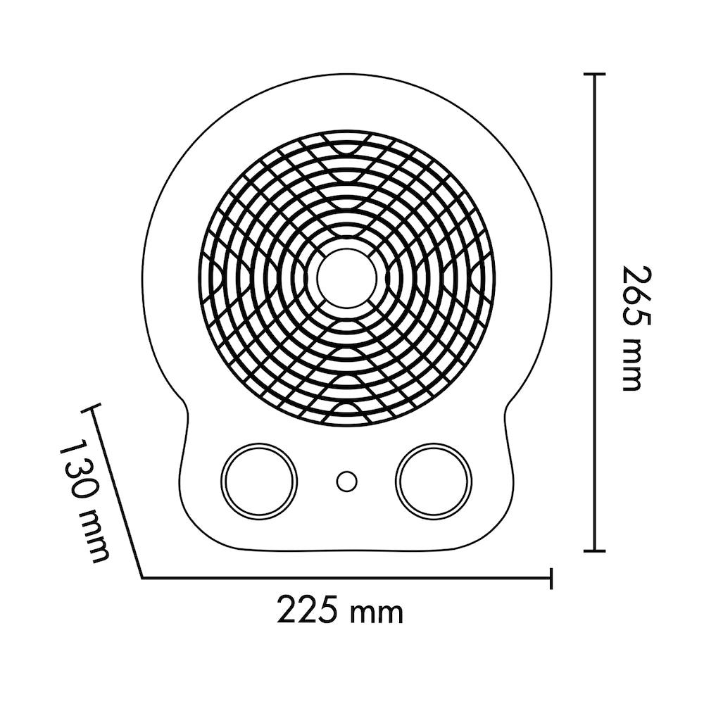 Argo DORIICE Termoventilatore Bagno 2000w 60mq 2mod. Bianco