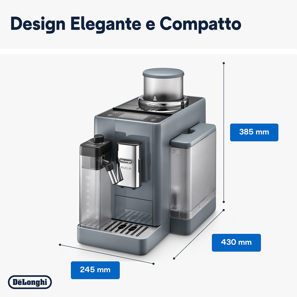 De Longhi EXAM44055G M.caffe' Automat.1450w Tft 1.4l Rivelia Milk Grey