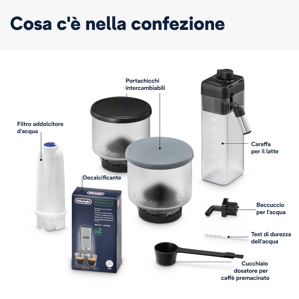 De Longhi EXAM44055G M.caffe' Automat.1450w Tft 1.4l Rivelia Milk Grey