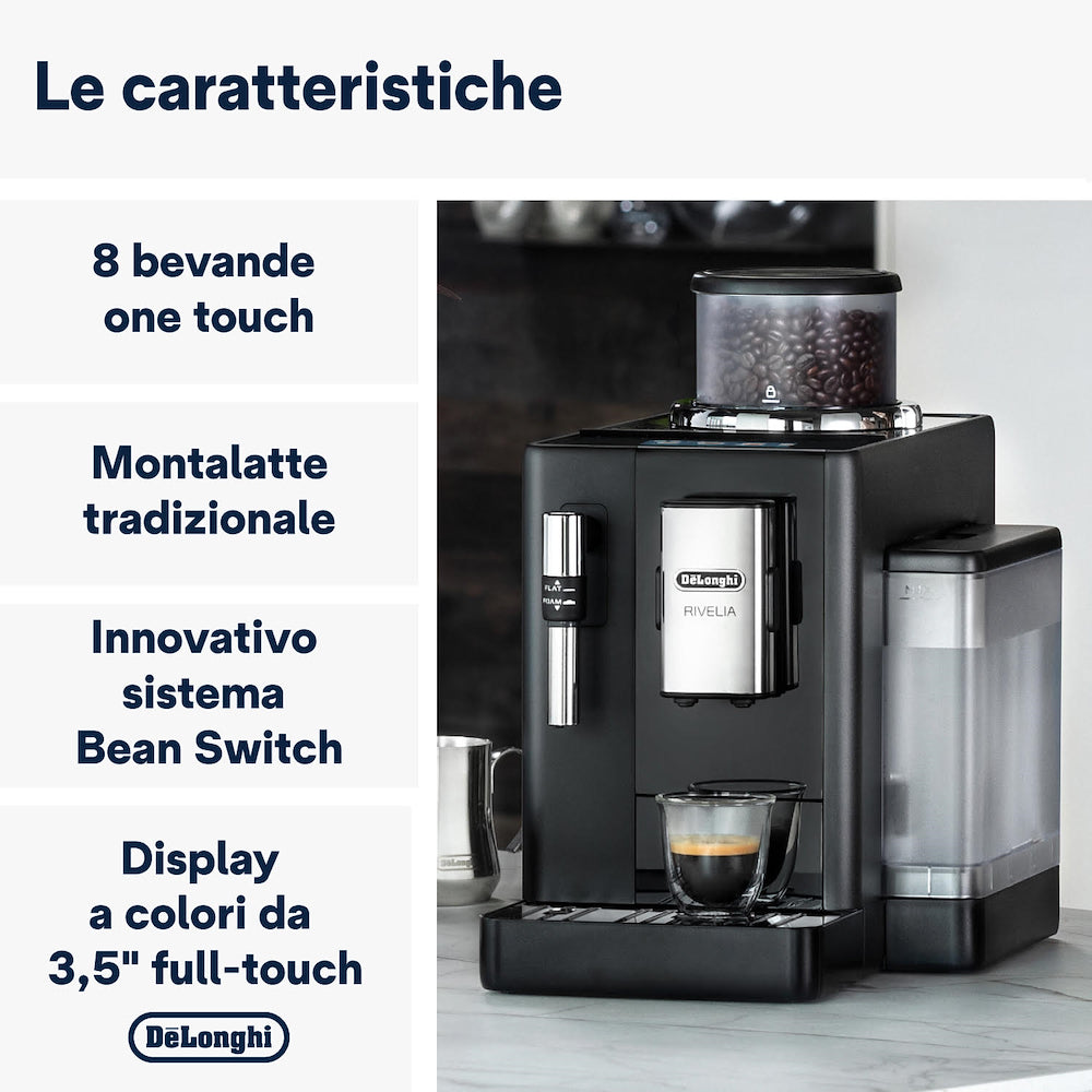 De Longhi EXAM44035B M.caffe' Automat.1450w Tft 1.4l Rivelia Coffee Blk