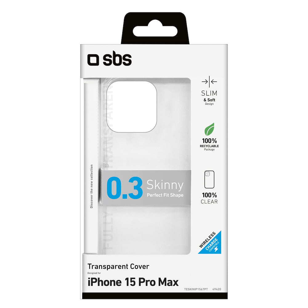 Sbs TESKINIP1567PT Cover Skinny Clear Per Iphone 15 Pro Max