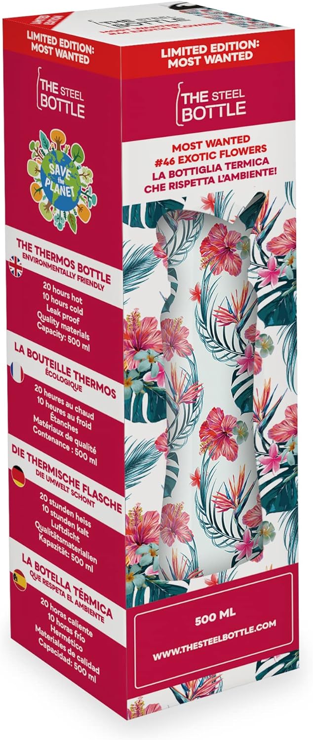 The Steel Bottle Most Wanted #46 Exotic Flowers Bottiglia Termica 500ml