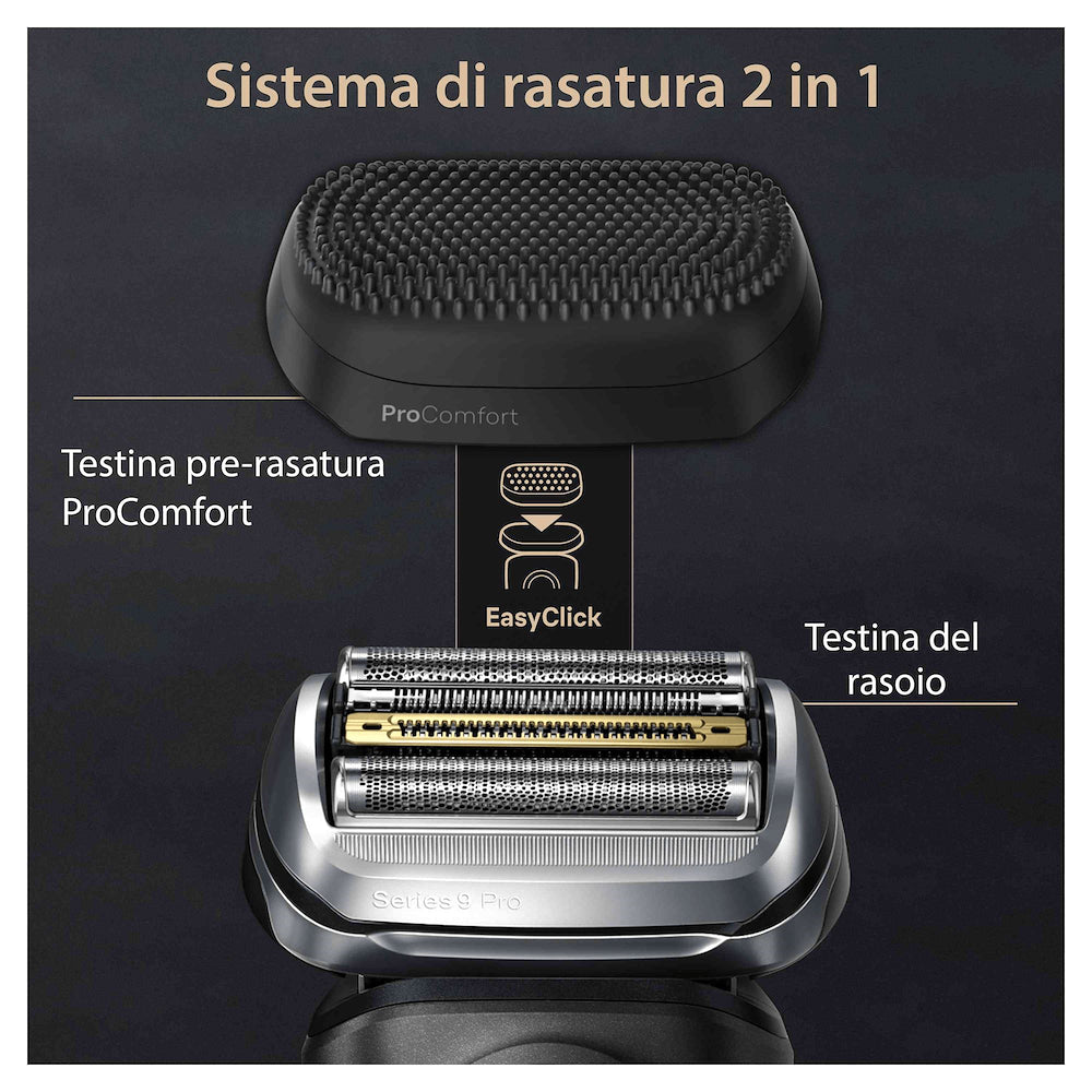 Braun 9590CC Rasoio Ric.5elem W&d 60min C/staz.smart+procomfort