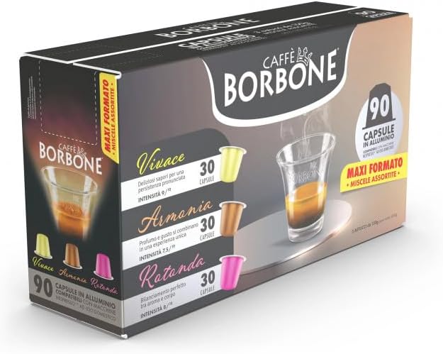 Caffe Borbone REBMIX90PZ Caps Caffe Comp.nespresso Alluminio Mix 90pz