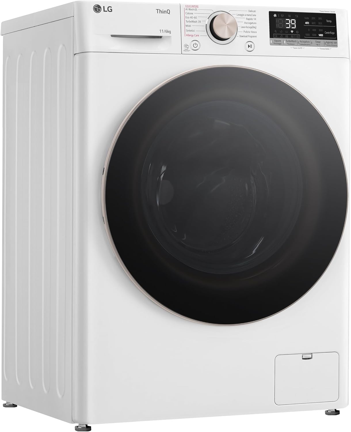 Lg D4R7011TSWG Lavasc.c/f 1400g L.11kg-asc.6kg Ce.d Vap Wifi Aidd