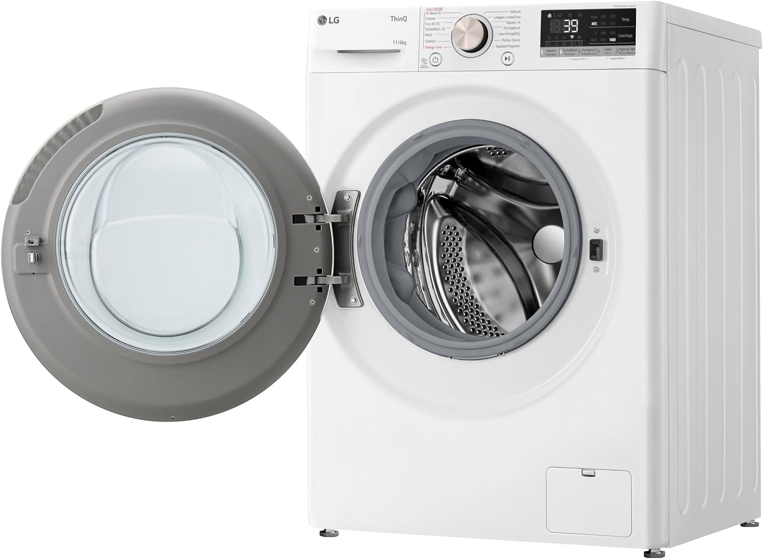 Lg D4R7011TSWG Lavasc.c/f 1400g L.11kg-asc.6kg Ce.d Vap Wifi Aidd
