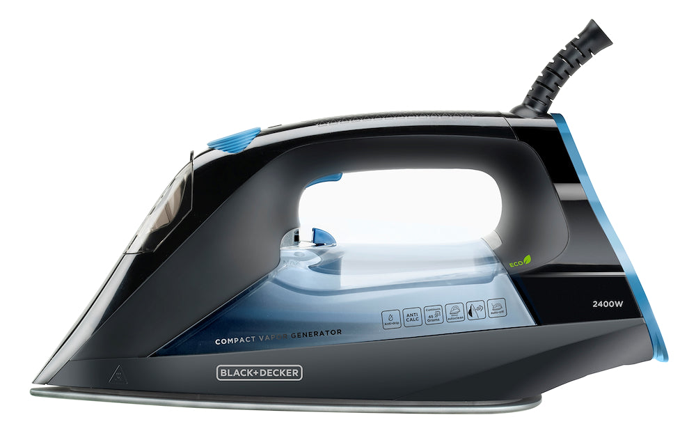 Black+decker BXIR2401E Ferro Vapore 2400w Piast.ceramica Nero/arancione