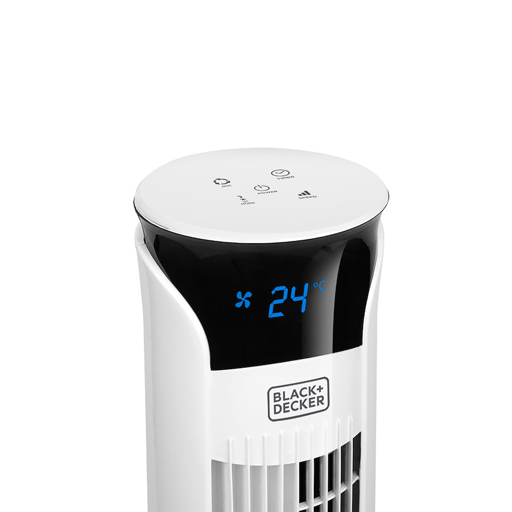 Black+decker BXEFT49E Vent.torre 45w 3vel Oscillante C/telec. Bianco