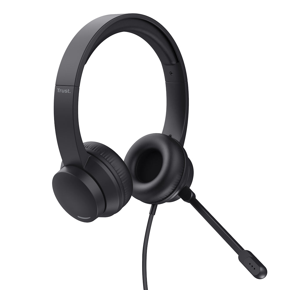Trust 25088 Cuffia Pc C/mic. Usb Pc Ayda Nero