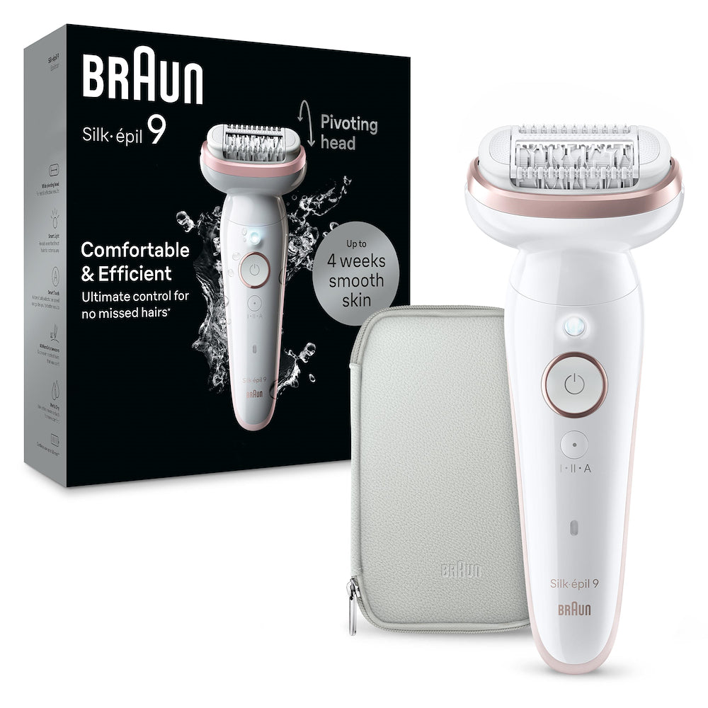 Braun SES9000 Epilatore W&d 40pinze 2vel. Bianco C/cust.
