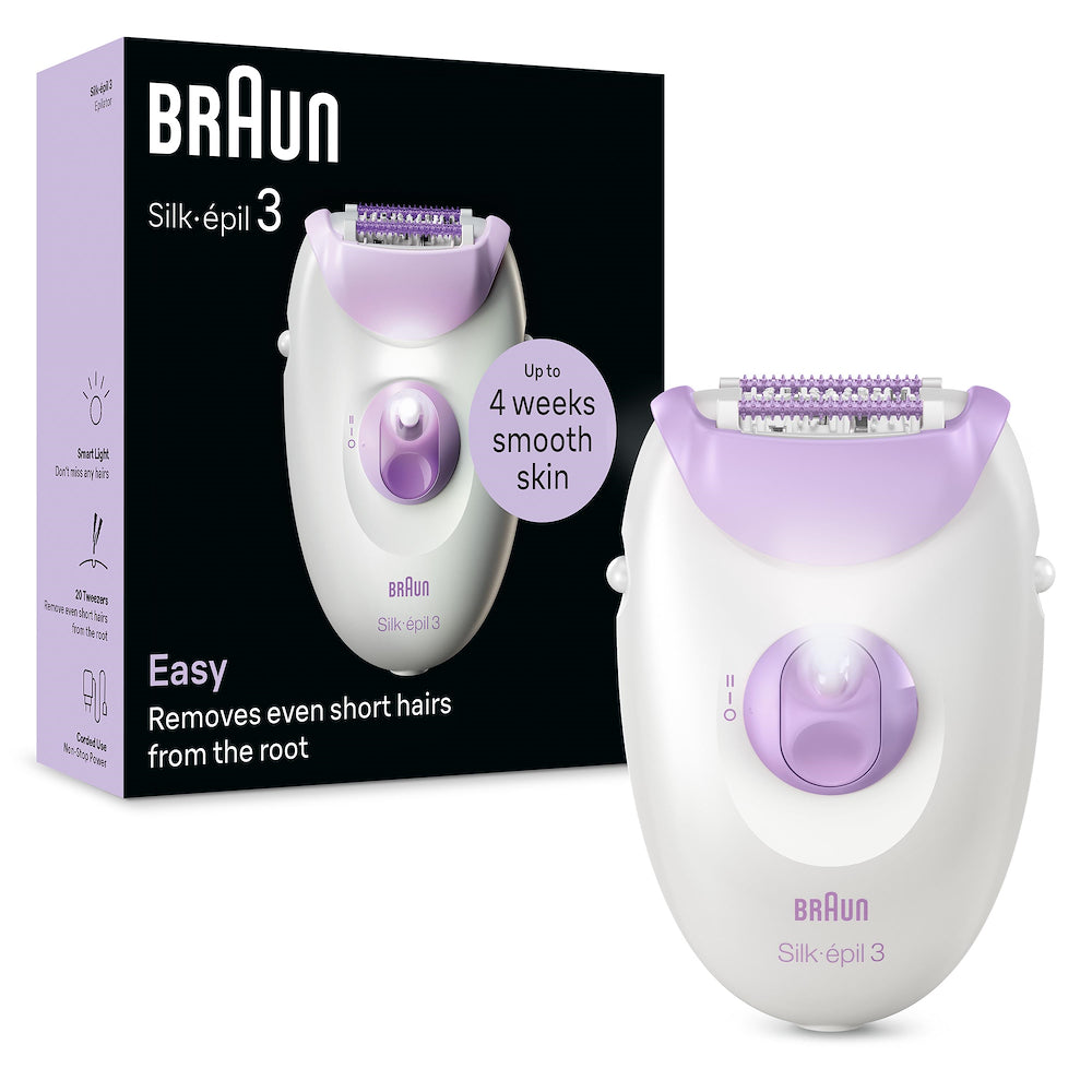 Braun SE3000 Epilatore 20pinze 2vel. Bianco/viola