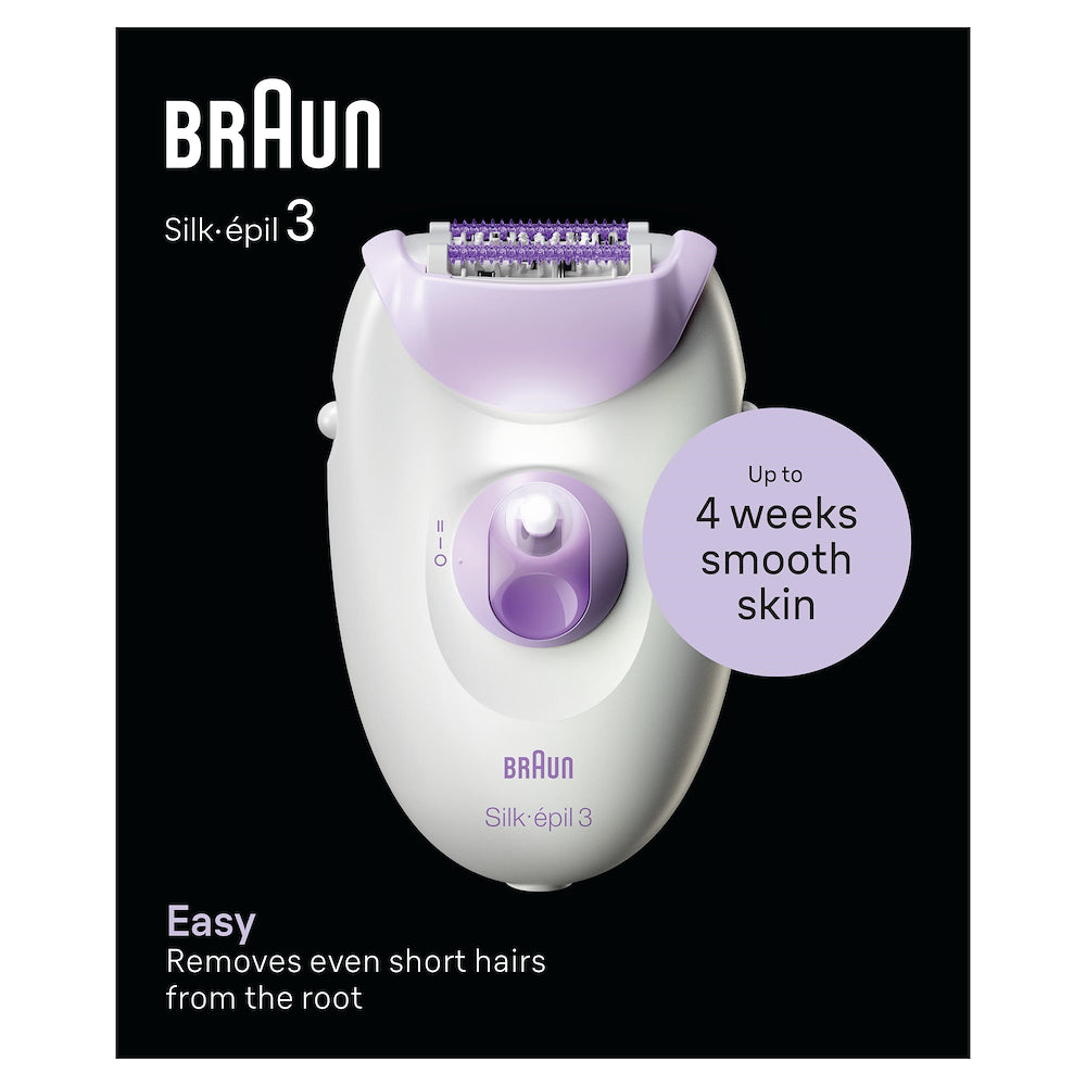 Braun SE3000 Epilatore 20pinze 2vel. Bianco/viola