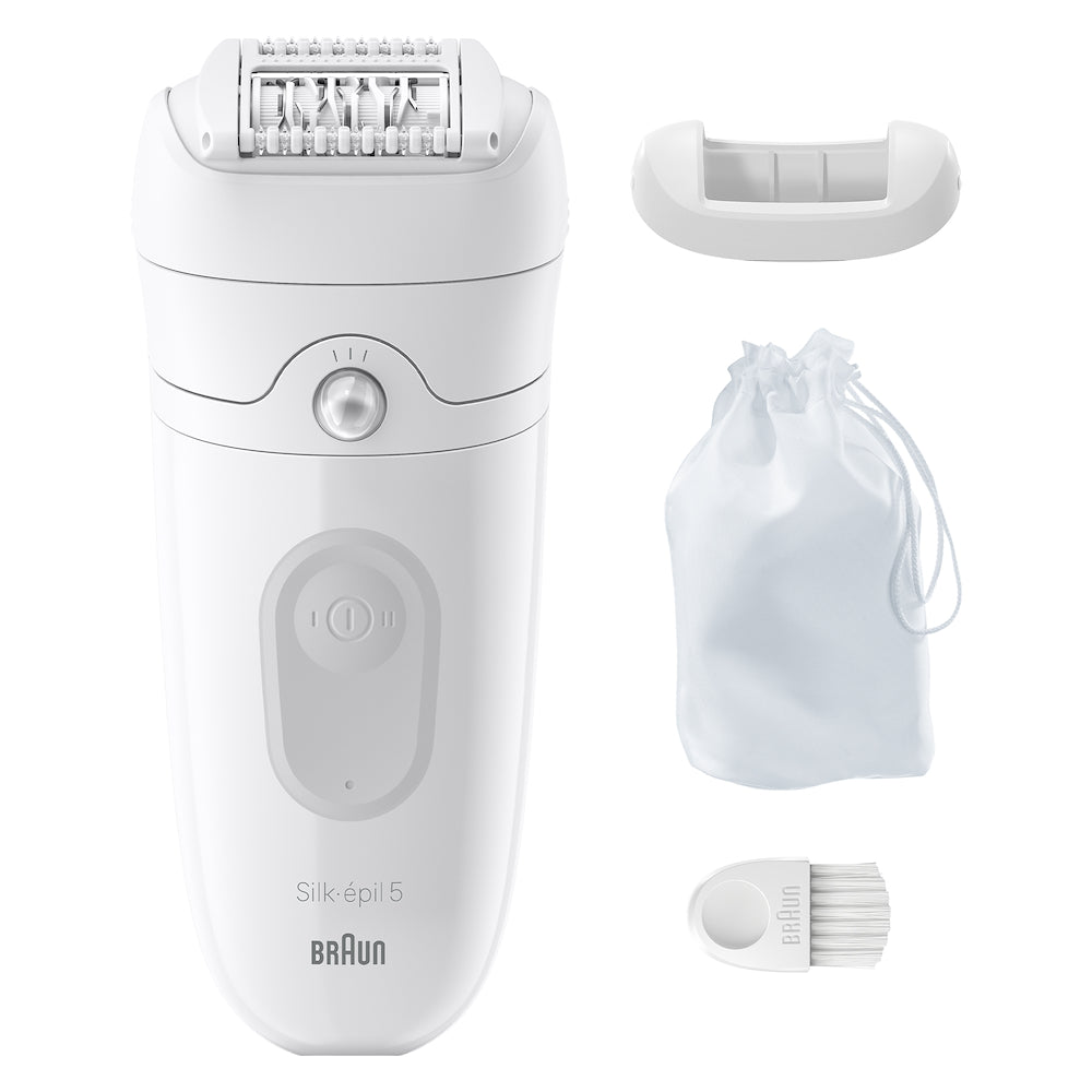 Braun SE5011 Epilatore Wet&dry 28pinze 2vel. Bianco C/cust.