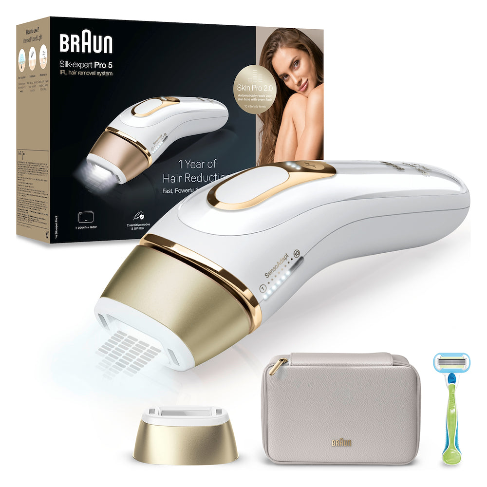 Braun PL5052 Epilatore Luce Pulsata 400000flash C/rasoio+custod