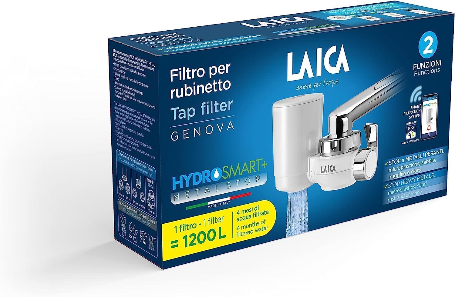 Laica R20A Filtro Per Rubinetto Genova Hydrosmart+ Metal Stop