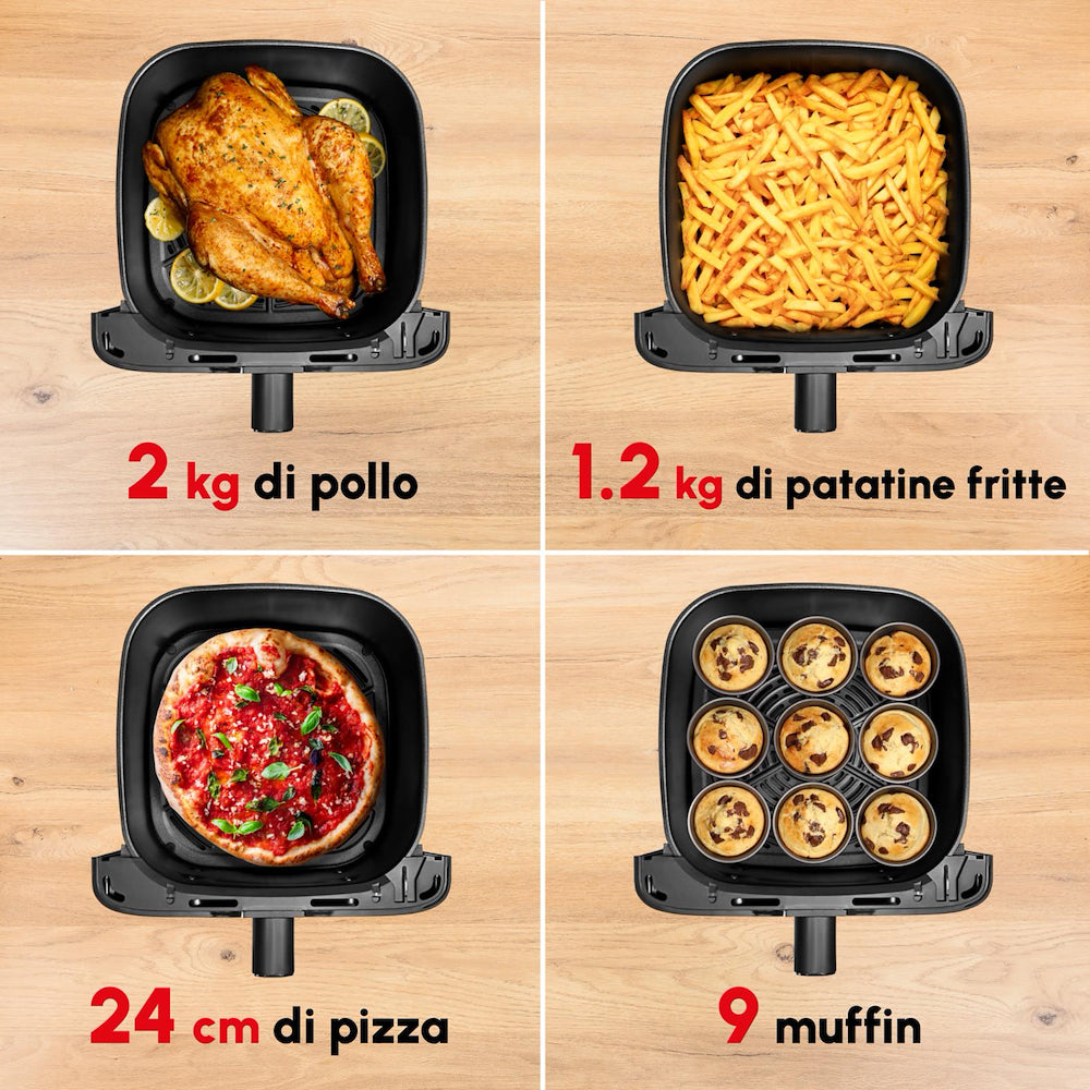 Moulinex EZ855H Friggitrice Ad Aria 1700-2020w 7.5lt Easy Fry Mega