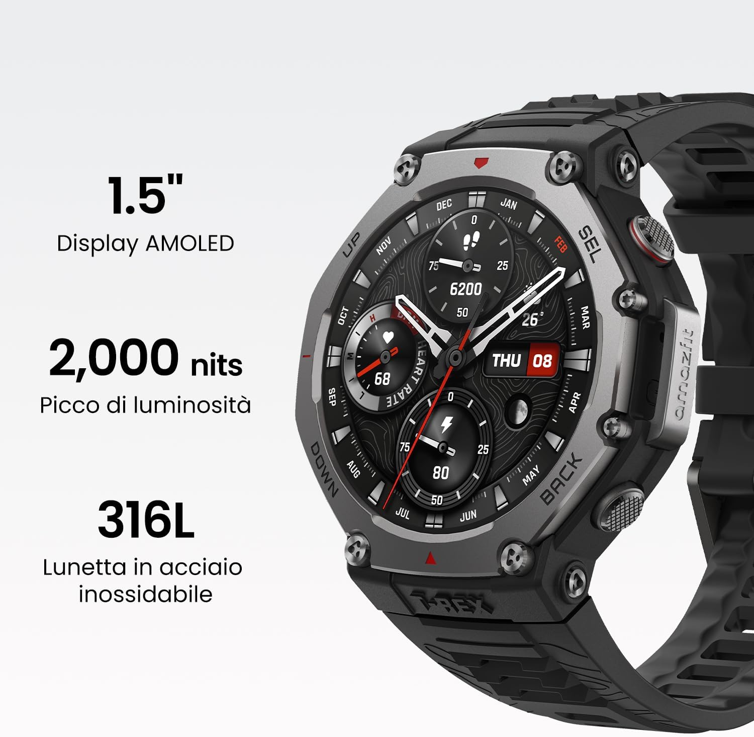 Amazfit TREX3ONYXBLACK Smart Watch 1.5