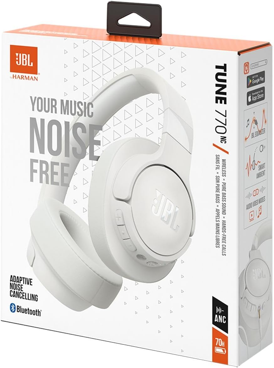Jbl JBLT770NCWHT Cuffia Wireless Bt Tune 770nc Bianco