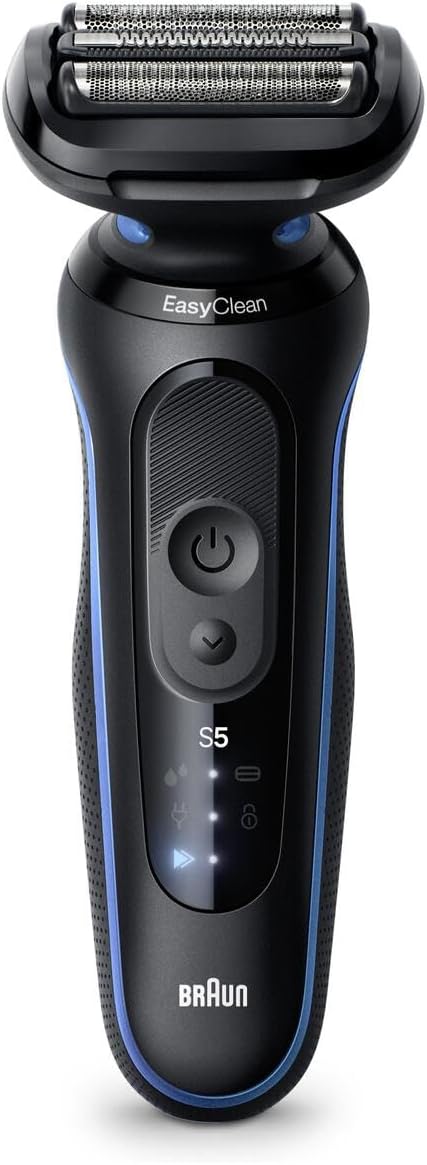 Braun 52B1000S Rasoio Ric. 3lame W&d Led Aut.50min Blu