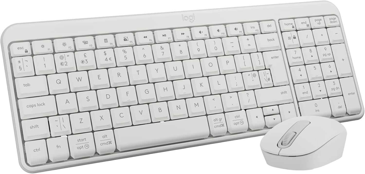 Logitech 920013535 Tastiera+mouse Wireless Bt Mk250 Combo Offwhite