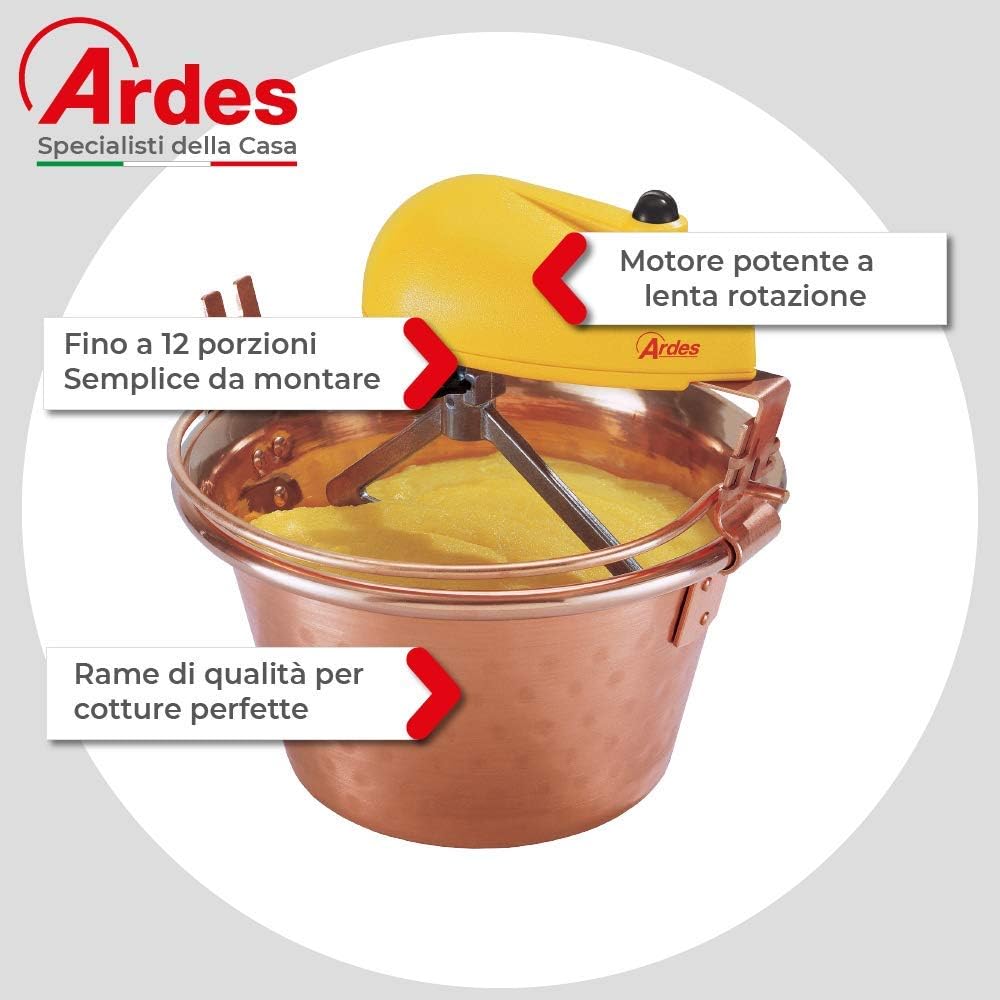 Ardes AR2480 Paiolo Rame X Polenta 8/12pers Motore Estraibil