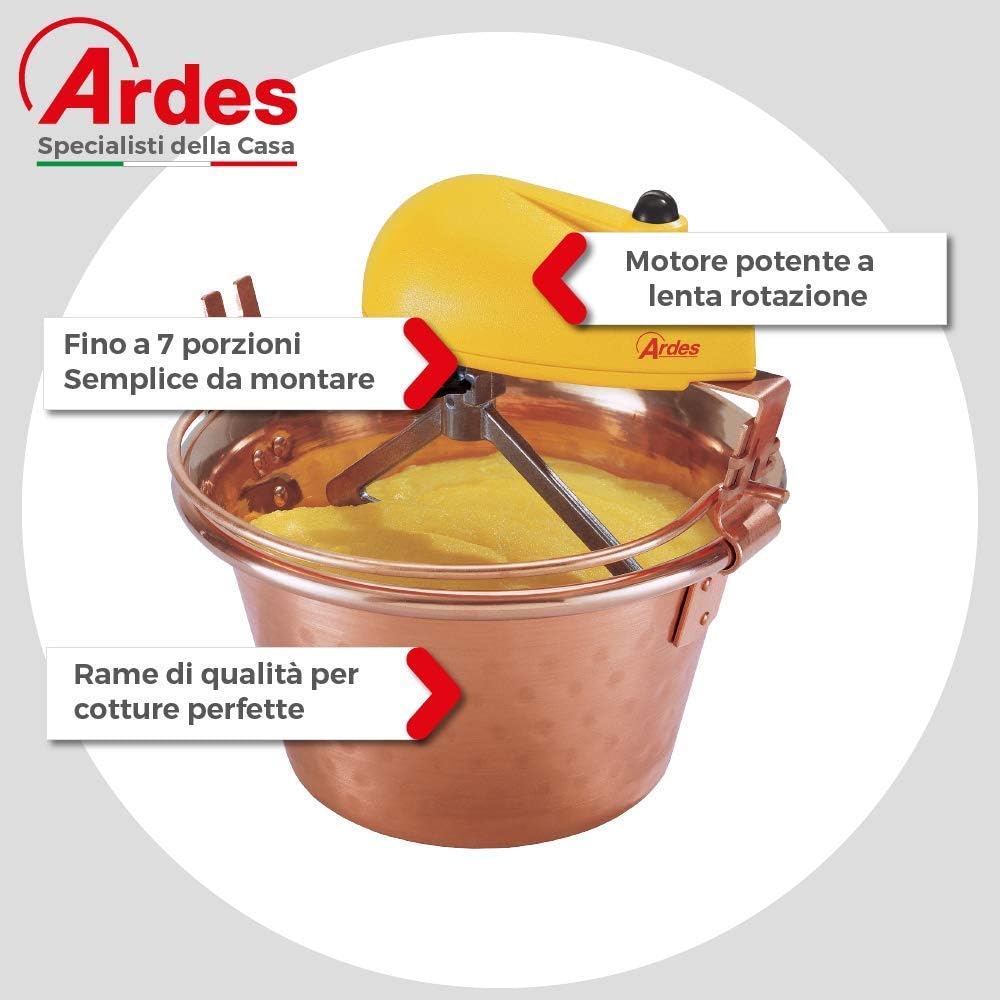 Ardes AR2480 Paiolo Rame X Polenta 8/12pers Motore Estraibil