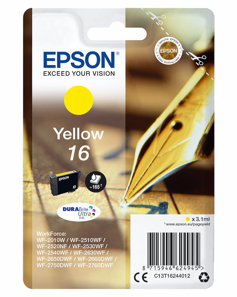Epson C13T16244022 Cart.ink-jet Penna E Cruciverba 16 Giallo T1624