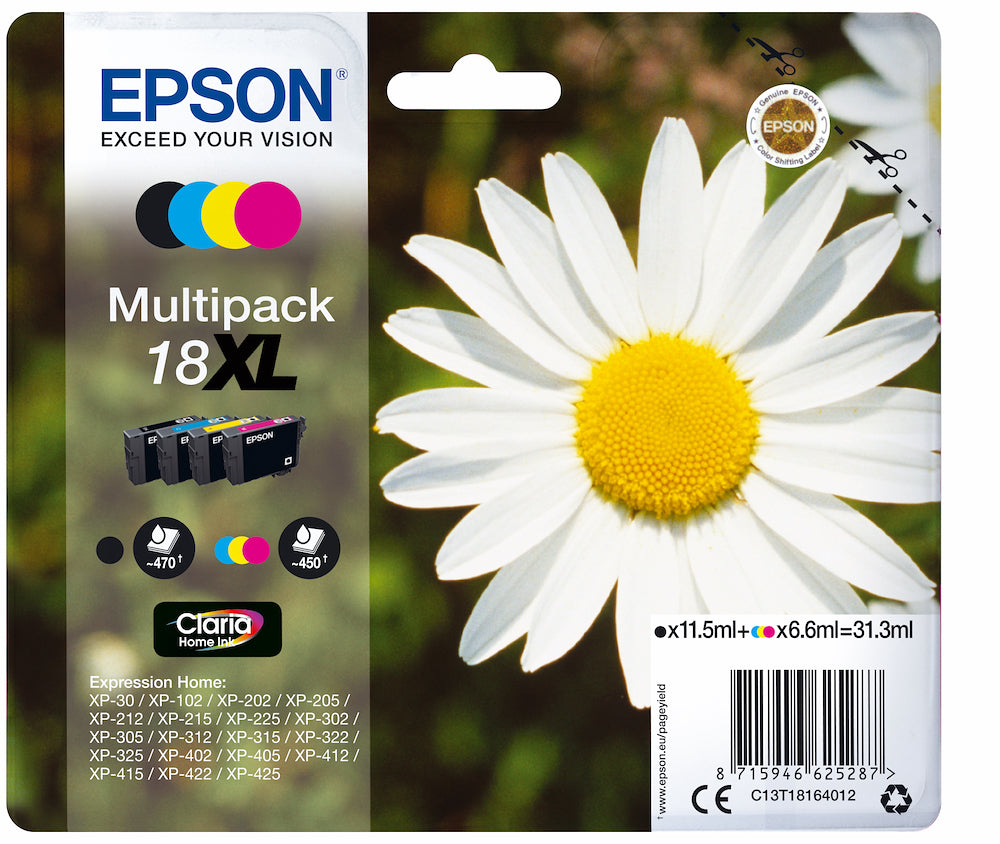Epson C13T18164022 Cart.inkjet Mt.pack 4col Xl Margherita Blist.t1816