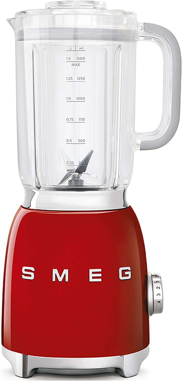 Smeg BLF01RDEU - Frullatore, 800W, 1.5LT, 4 Velocità, 3 Programmi, Rosso