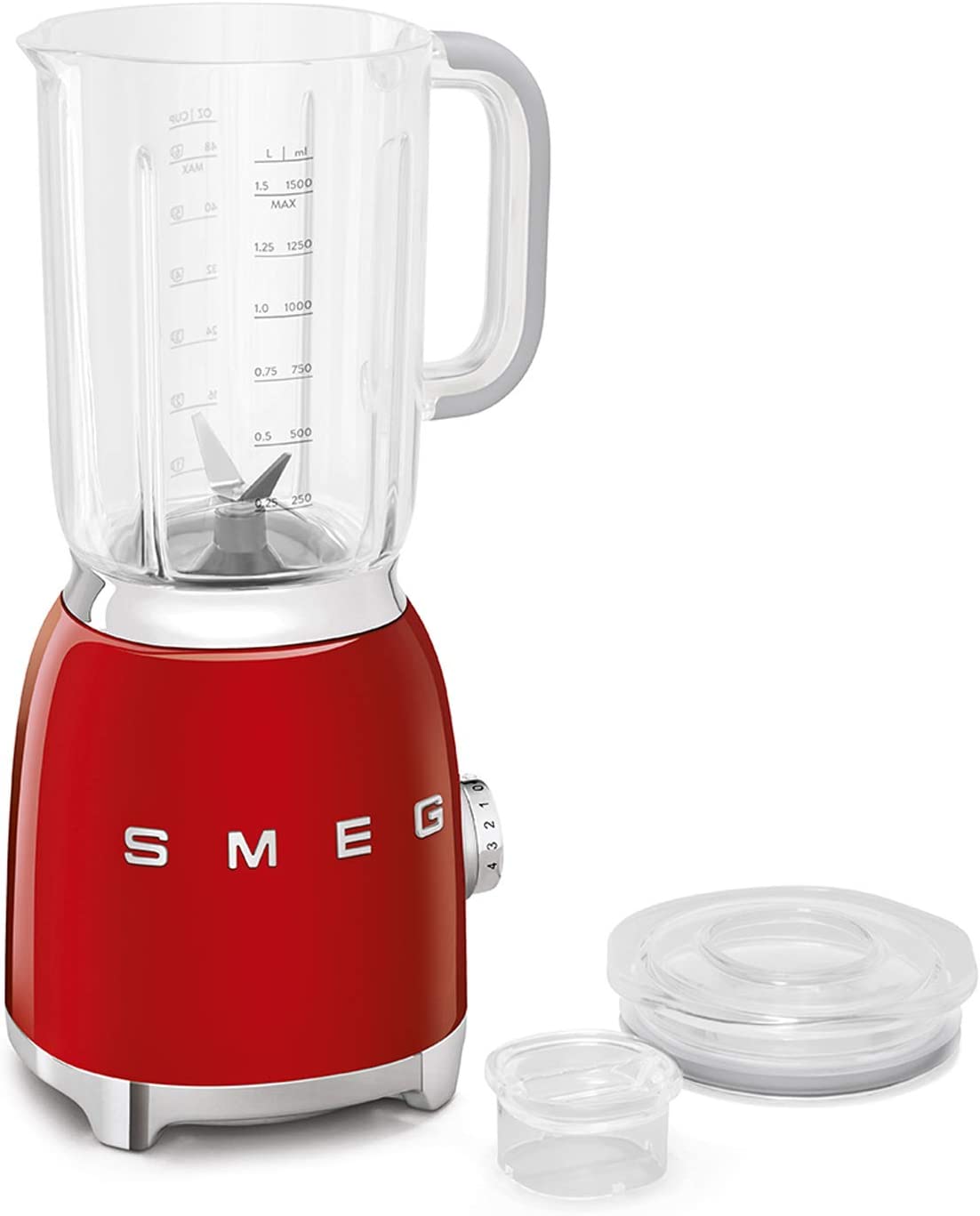 Smeg BLF01RDEU - Frullatore, 800W, 1.5LT, 4 VelocitÃ , 3 Programmi, Rosso