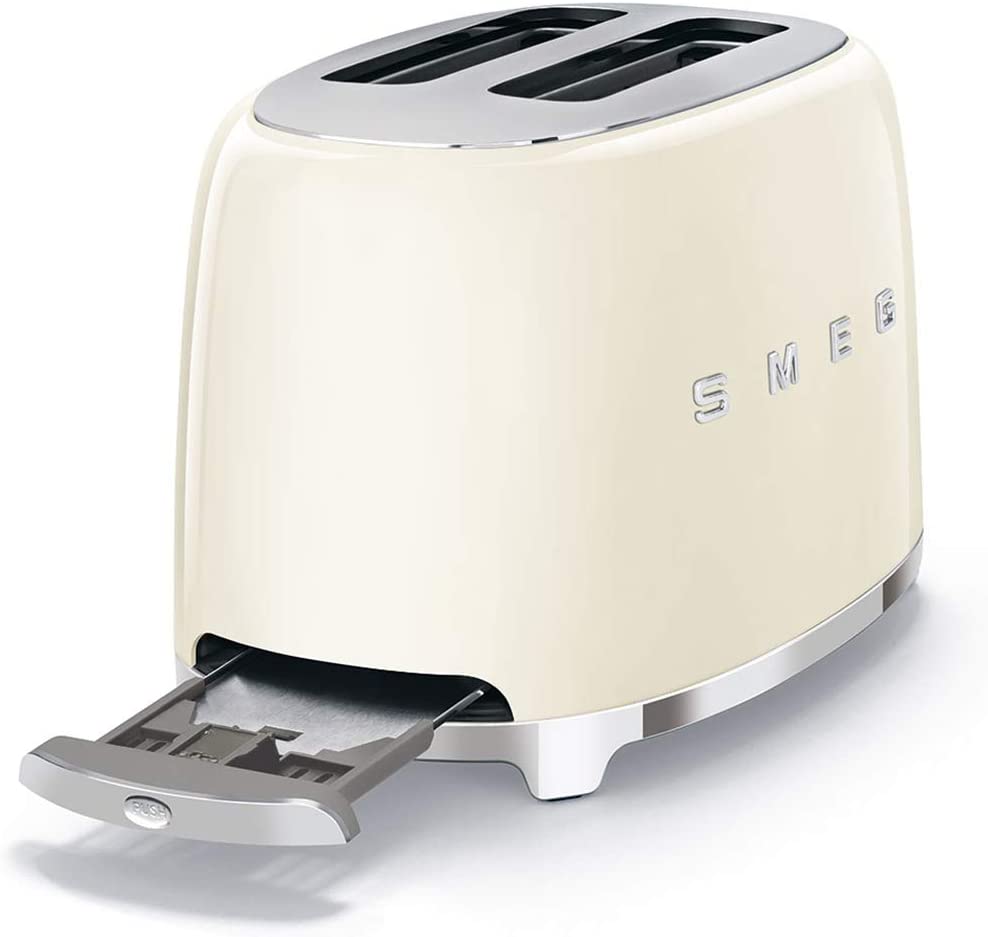 Smeg TSF01CREU Tostapane 950W 2 Scomparti Anni 50 Panna
