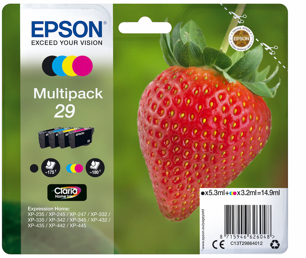 Epson C13T29864022 Cart.ink-jet Serie Fragola Mt.pack Claria 4c T2986