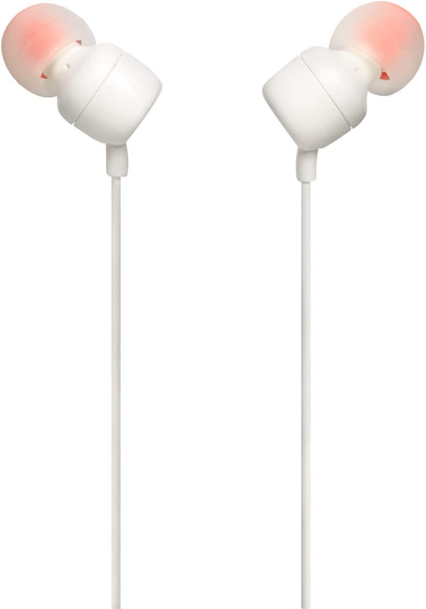 Jbl JBLT110WHT Cuffia Auric.in-ear 20-20000hz 3.5mm C/mic. Bianco
