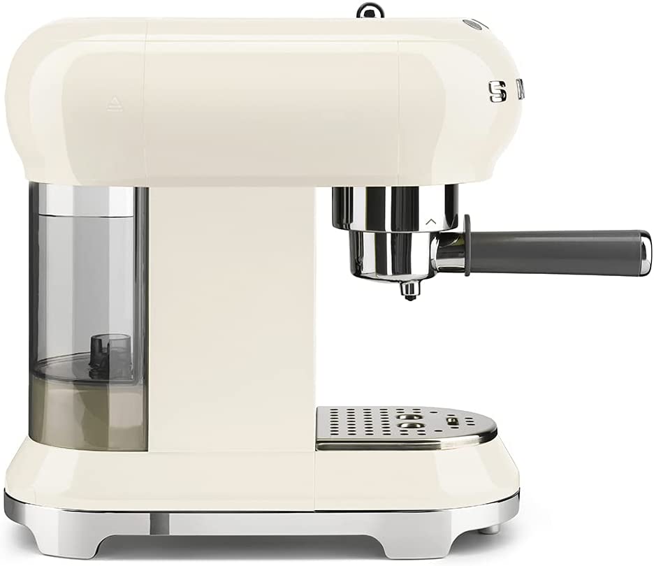 SMEG Macchina da caffè Espresso ECF01CREU, 2 Cups, Crema