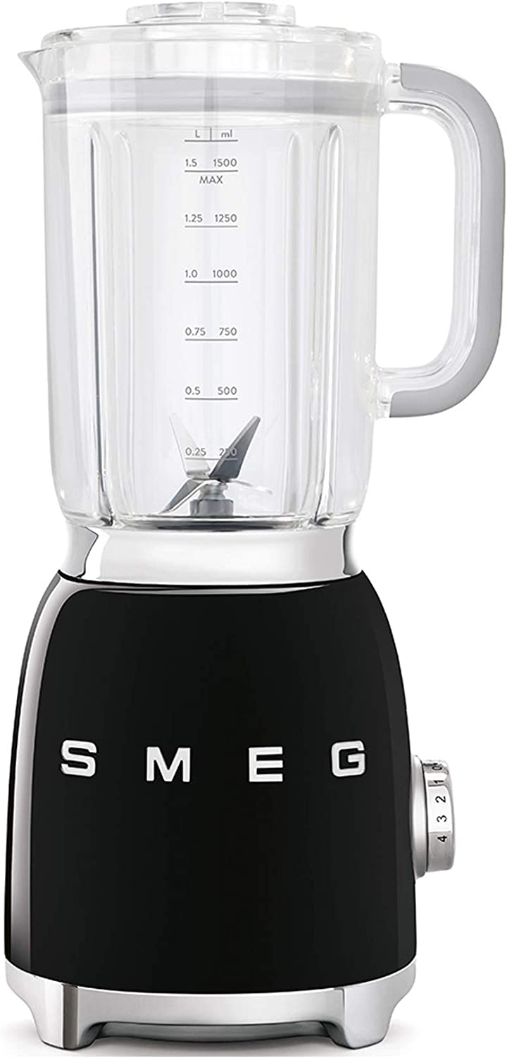 Smeg BLF01BLEU - Frullatore, 800W, 1.5LT, 4 Velocità, 3 Programmi, Nero