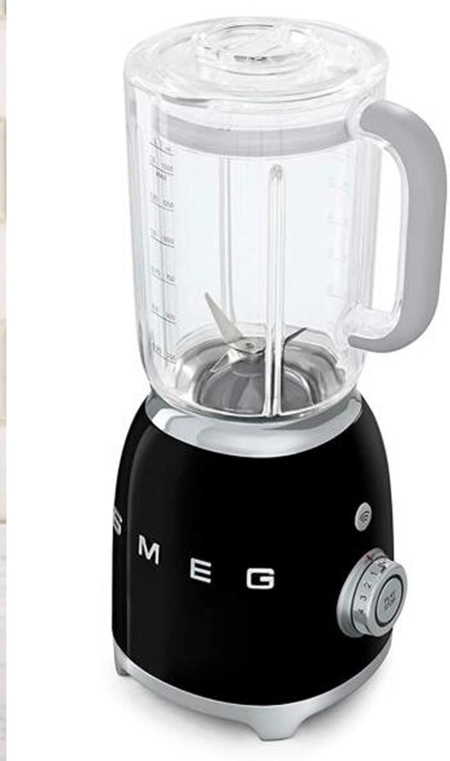 Smeg BLF01BLEU - Frullatore, 800W, 1.5LT, 4 Velocità, 3 Programmi, Nero