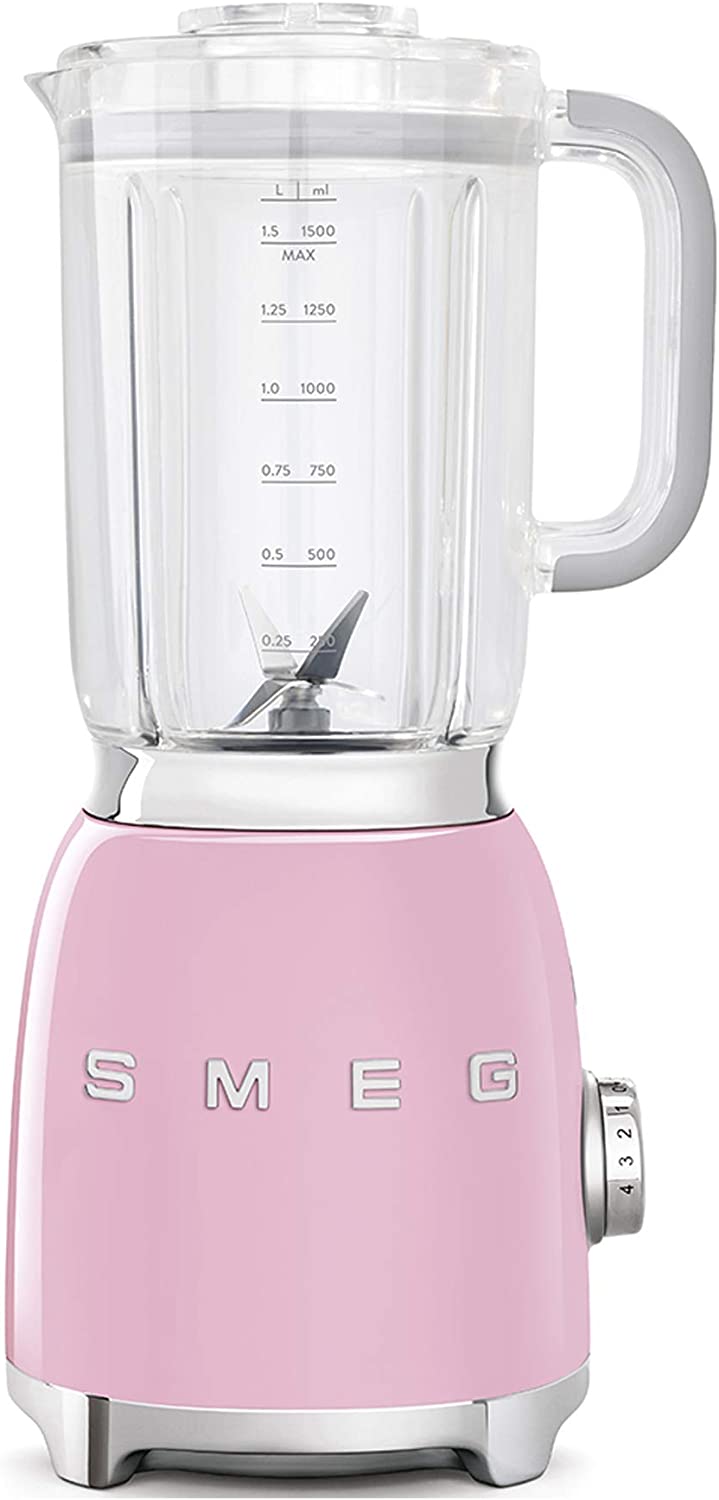 Smeg BLF01PKEU - Frullatore, 800W, 1.5LT, 4 Velocità, 3 Programmi, Rosa