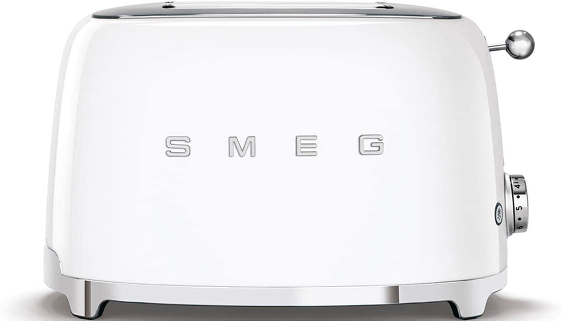 Smeg TSF01WHEU Tostapane 950W 2 Scomparti Anni 50 Bianco Inox