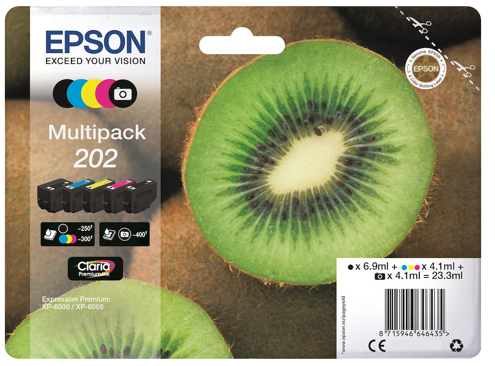 Epson C13T02E74020 Cart.ink-jet Multipack 202 Kiwi