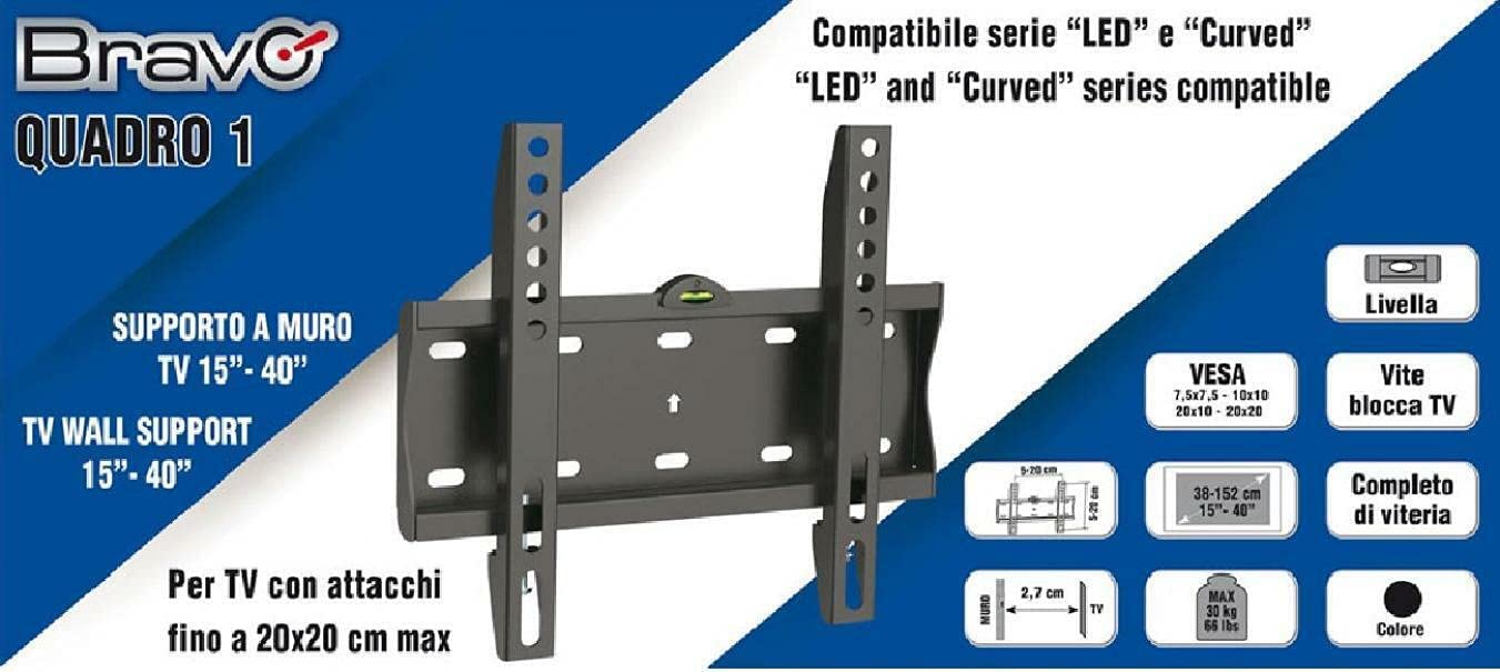 Bravo 92402632 Supporto TV 20x20 QUADRO 1