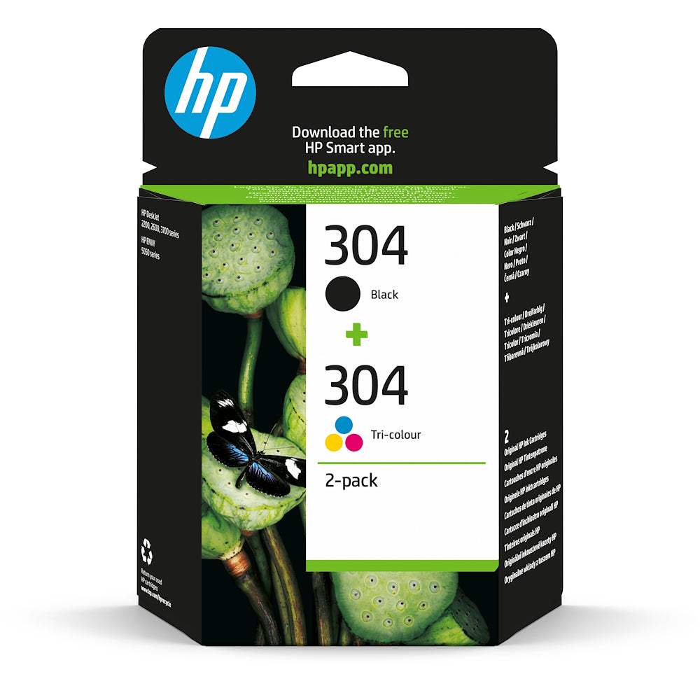 Hp 3JB05AEBL Cart.ink Hp 304 Bi-pack Black/tri-color Blister