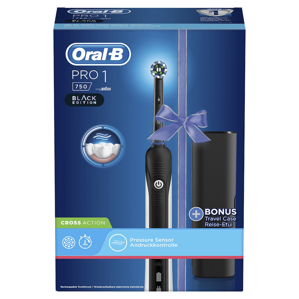 Oral-b PRO1750BLACKDESIGNED Spazz.elett. C/custodia Black Design Edition